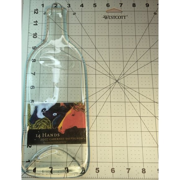 Treasures Of The Vine Cheese Board 14 Hands Wine Bottle Upcycled - Picture 4 of 7